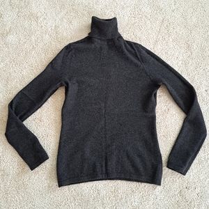 LORD & TAYLOR Cashmere Dark Grey Turtleneck Sweater